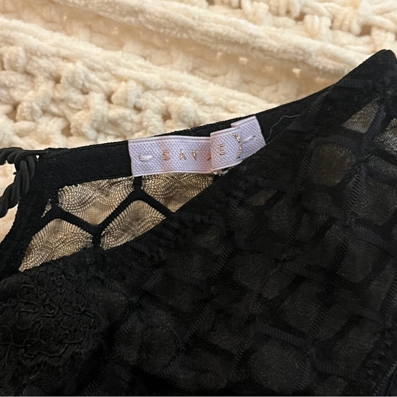 SAVAGE X FENTY Black Lace Underwire Bra with Floral Detailing Intimates Set - Picture 3 of 4